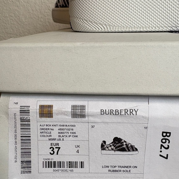 Burberry check knit box sneakers 37 - Picture 8 of 8